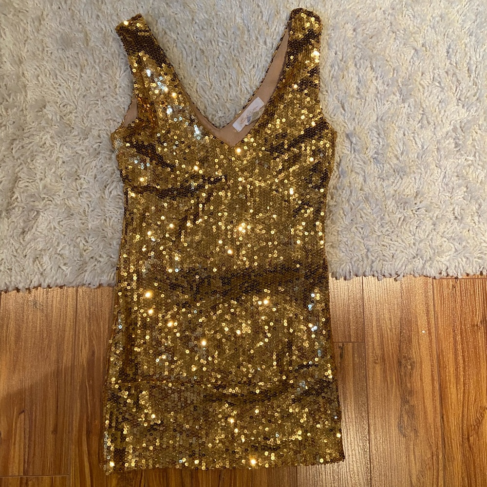 Gold Sequin Sleeveless top